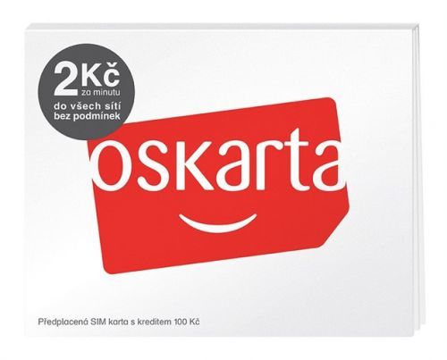 Vodafone Oskarta 2 Kč do všech sítí kredit 100Kč