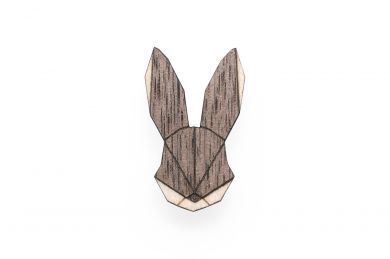 BEWOODEN Hare Brooch Miss Sixty