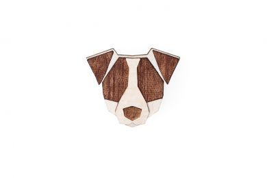BEWOODEN Jack Russell Brooch Miss Sixty