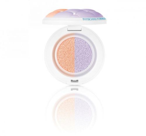 Physicians Formula Mineral Wear Cushion Corrector + Primer Duo korektor a primer 2 v 1 10 ml odstín Peach/Lavender pro ženy