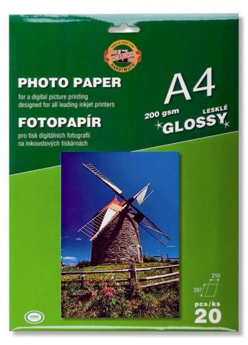 Koh-i-noor foto papír A4 lesklý 200g  20 ks