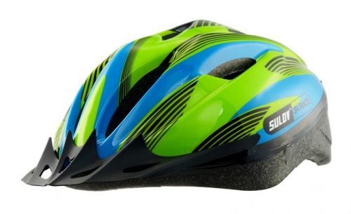 Sulov Jr-race-b modro-zelená dětská cyklo helma