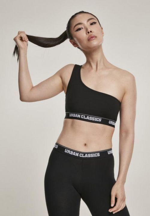 Ladies Asymmetric Logo Bra black L