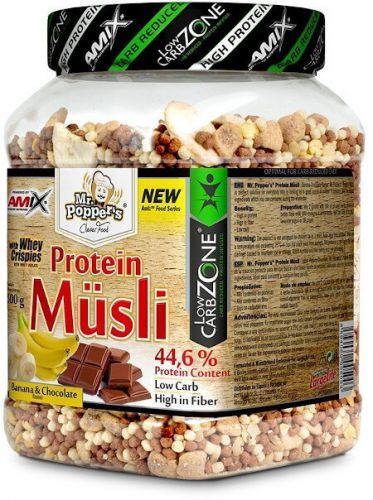 Amix Protein Müsli 500 g - banán - čokoláda