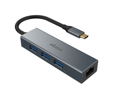 AKASA - USB Type-C 4-in-1 hub s Ethernetem (AK-CBCA20-18BK)