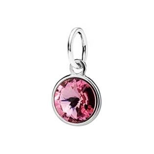 Šperky4U Stříbrný přívěšek s kamenem Crystals from SWAROVSKI®, barva: Light Rose - CS3700-LR