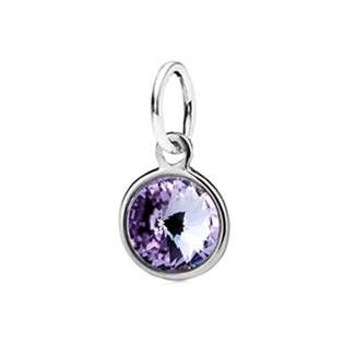 Šperky4U Stříbrný přívěšek s kamenem Crystals from SWAROVSKI®, barva: Violet - CS3700-VI