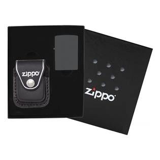 ZIPPO® ZIPPO dárková krabička + černá kožená kapsička - 44066