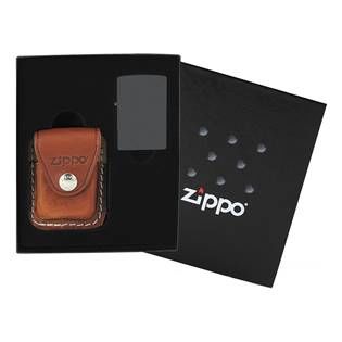 ZIPPO® ZIPPO dárková krabička + hnědá kožená kapsička - 44065