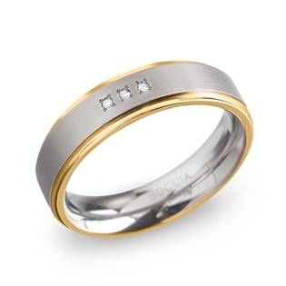 BOCCIA® Dámský Titanový snubní prsten BOCCIA® s diamanty 0134-04 - velikost 71 - 0134-0471