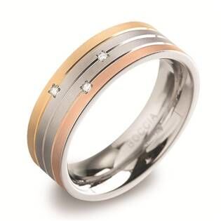 BOCCIA® Dámský titanový snubní prsten s diamanty BOCCIA® 0135-02 - velikost 66 - 0135-0266