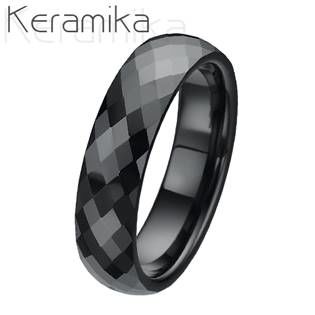 NUBIS® Dámský keramický snubní prsten, šíře 6 mm - velikost 49 - KM1002-6-49