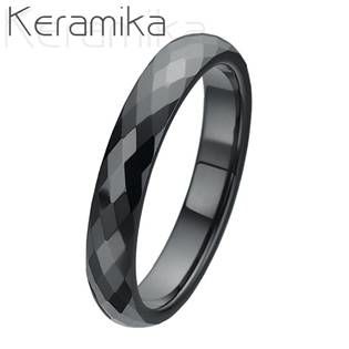 NUBIS® Dámský keramický ssnubní prsten, šíře 4 mm - velikost 46 - KM1002-4-46
