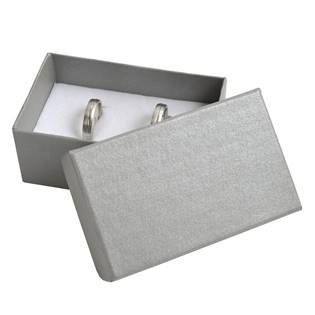 Šperky4U Dárková krabička na snubní prsteny - stříbřitě šedá - KR0263-VI