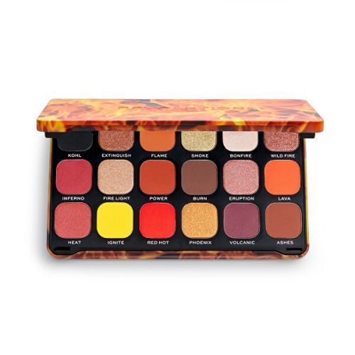 Makeup Revolution Forever Flawless paleta očních stínů odstín Fire 18 x 1,1 g Makeup Revolution