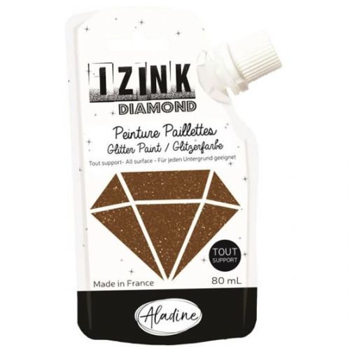 IZINK diamantová barva 80 ml - hnědá