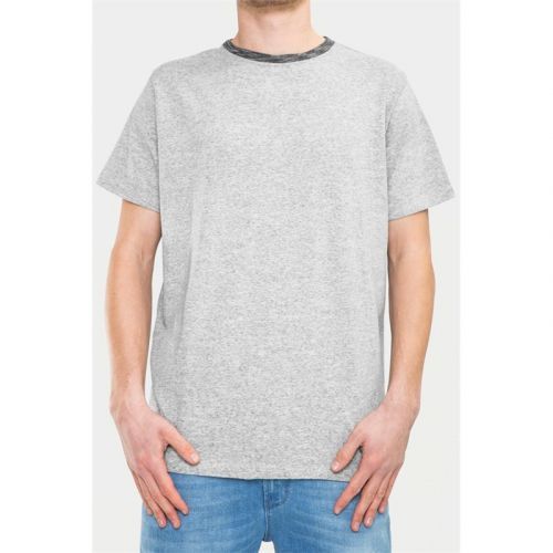 triko REELL - Curved Light Grey Melange (LIGHT GREY MELANGE) velikost: M