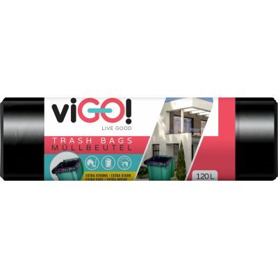 Vigo pytle na odpad 120l LDPE -černé 70 x 105 cm ( 10 ks )