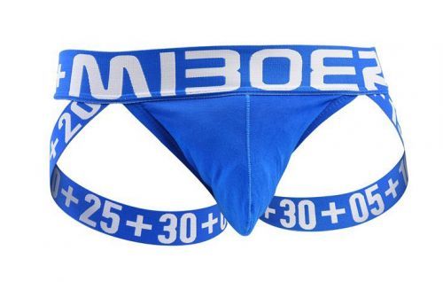 Sexy Jockstrap MIBOER s pohodlnou kapsou - Modrá Barva: Modrá, Velikost: XL, Pro obvod pasu: Pro obvod pasu (92-98cm)