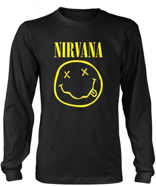 Nirvana Smiley Logo Long Sleeve Shirt S