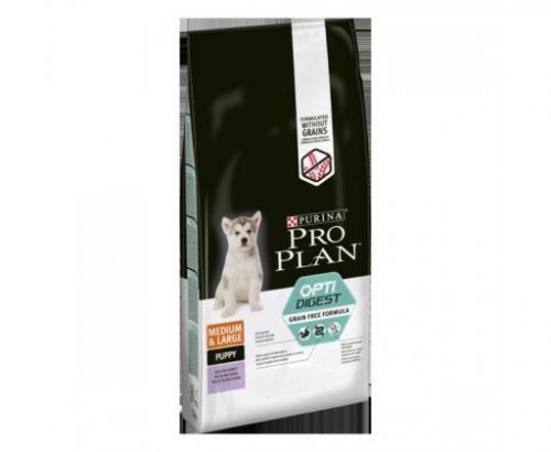 Purina Pro Plan Medium & Large Puppy Optidigest Grain Free s krůtou 12 kg
