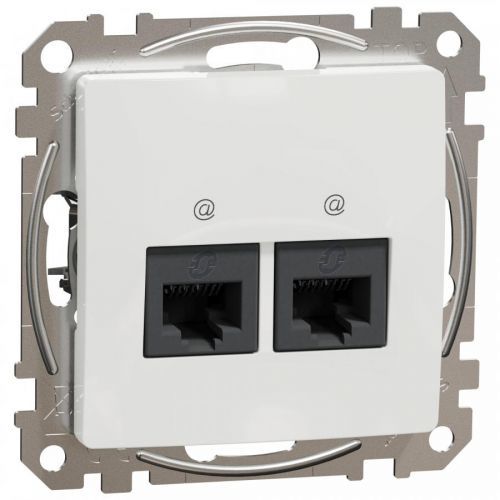Schneider Sedna Design & Elements datová zásuvka 2xRJ45 kat.5e UTP bílá SDD111452