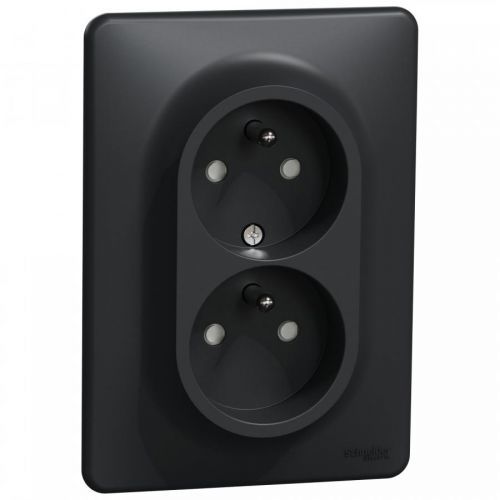 Schneider Sedna Design & Elements dvojzásuvka antracit SDD314211C