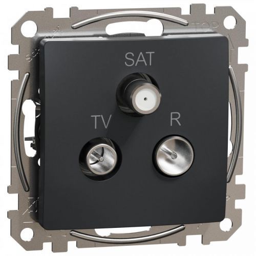 Schneider Sedna Design & Elements zásuvka TV-R-SAT koncová antracit SDD114481