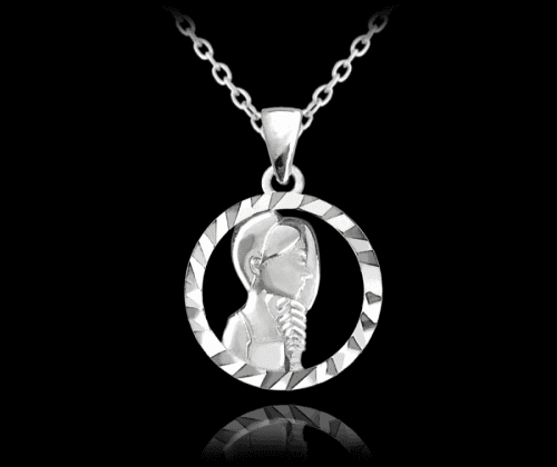 Stříbrný náhrdelník MINET Zodiac znamení PANNA JMAS9409SN45