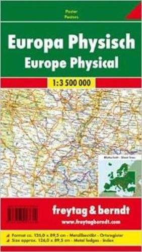 Evropa fyzická FB nástěnná mapa