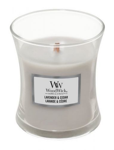 Woodwick svíčka Lavender & Cedar 85g