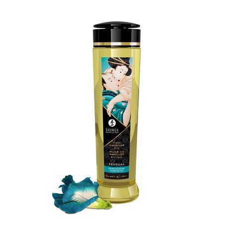 Masážní olej SHUNGA Erotic Massage Oil SENSUAL ISLAND BLOSSOMS 240 ml Shunga