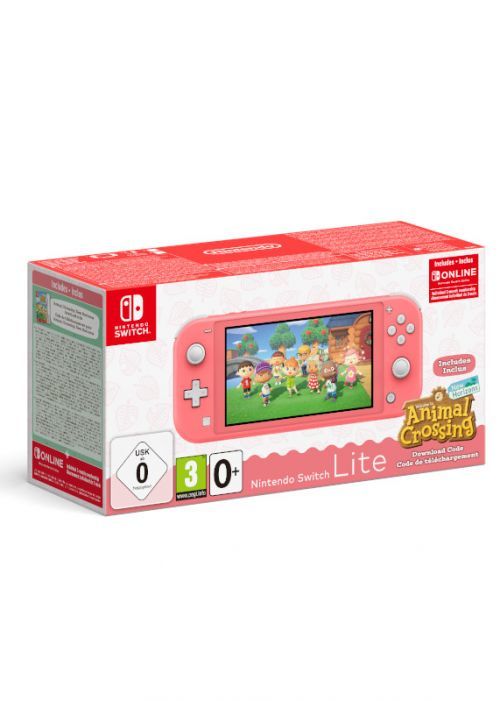 Nintendo Switch Lite + Animal Crossing: New Horizons + Nintendo SWITCH online předplatné na 3 měsíce růžová (NSH125)