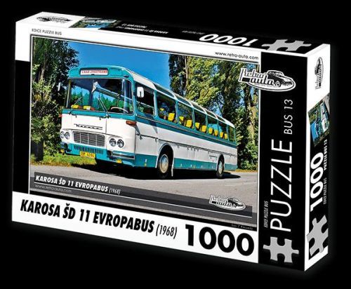 Retro auta Puzzle BUS 13 KAROSA ŠD 11 Evropabus (1968) / 1000 dílků