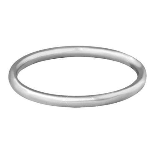 Troli Něžný minimalistický prsten z oceli Silver 50 mm