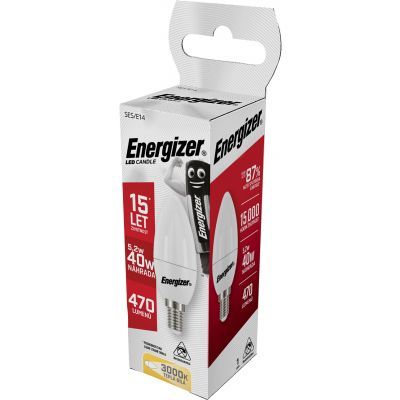 Energizer LED žárovka svíčka 6 W, E14, teplá bílá, jako 40 W