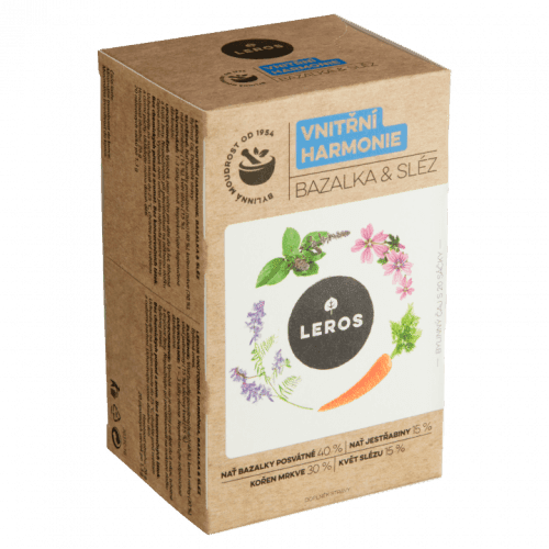 Leros Vnitřní harmonie bazalka & sléz bylinný čaj 20 x 1,3g (26g)