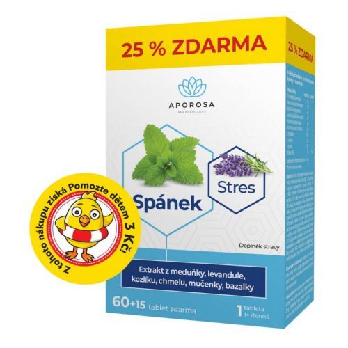 APOROSA Spánek a Stres Meduňka + Kozlík 75 tablet
