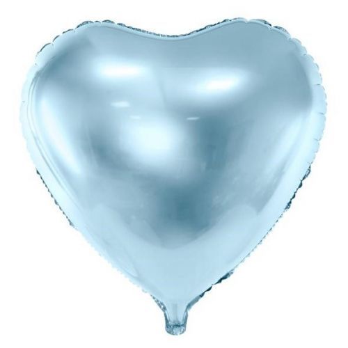 BALÓNEK fóliový srdce světle modré 45cm