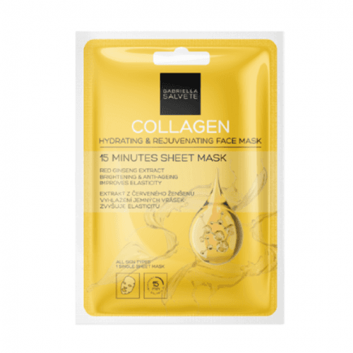 Gabriella Salvete 15 Minutes Sheet Mask Collagen 1 ks hydratační pleťová maska pro ženy