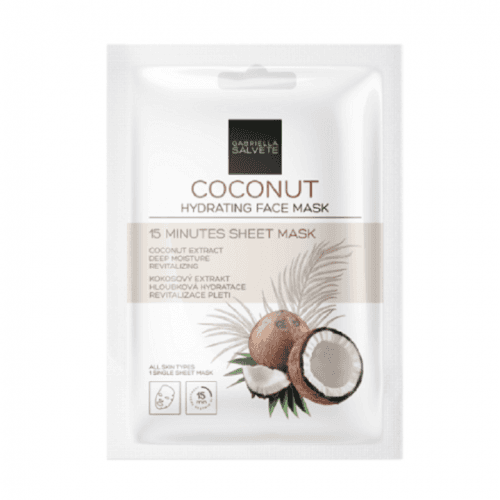 Gabriella Salvete 15 Minutes Sheet Mask Coconut 1 ks hydratační pleťová maska pro ženy