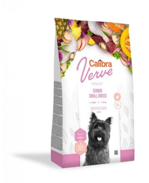 Calibra Dog Verve GF Senior Small Chicken&Duck 6kg +malé balení zdarma