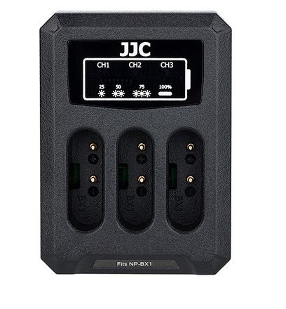 JJC trojitá USB nabíječka pro akumulátor 3× Sony NP-BX1