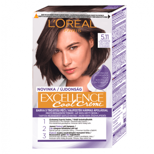 L'Oréal Paris Permanentní barva na vlasy Excellence Cool Creme 5.11 Ultra popelavá světlá