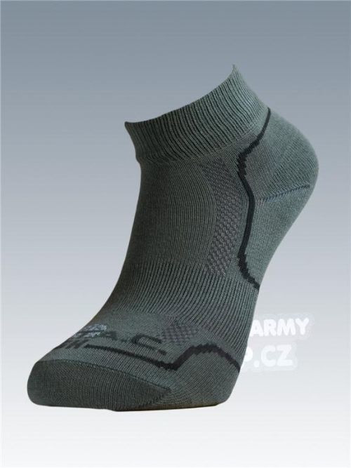 Ponožky se stříbrem Batac Classic short - oliv (Barva: Olive Green, Velikost: 9-10)