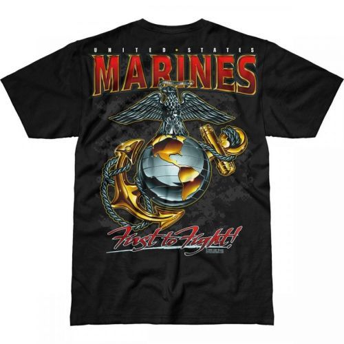Pánské tričko 7.62 Design® USMC Eagle, Globe & Anchor - černé (Barva: Černá, Velikost: S)