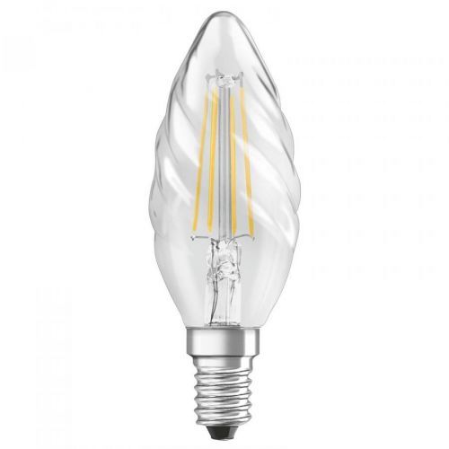 OSRAM OSRAM LED žárovka-svíčka E14 4W 827 čirá kroucená