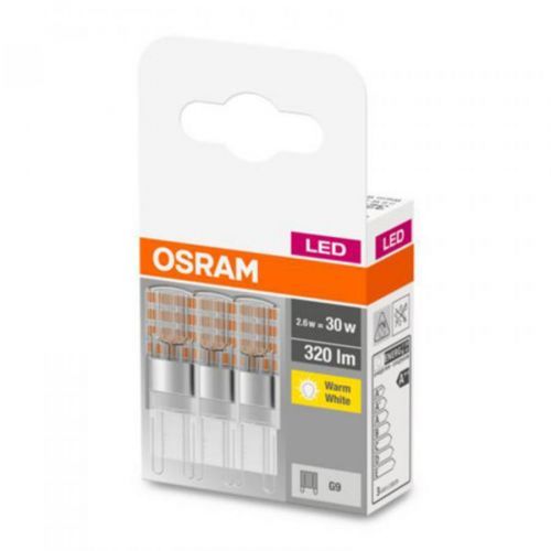 OSRAM OSRAM LED pinová žárovka G9 2,6W 2 700 K čirá 3ks
