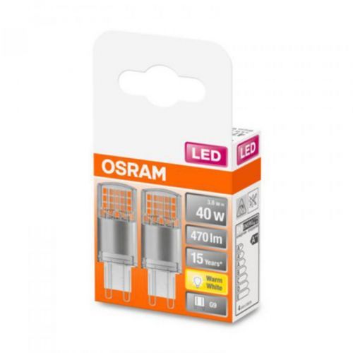 OSRAM OSRAM LED pinová žárovka G9 3,8W 2 700 K čirá 2ks