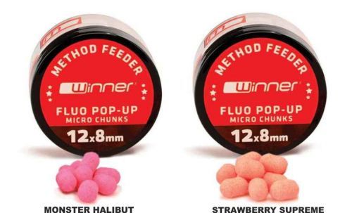 Method Feeder Fluo Pop-Up Micro Chunks 12x8mm / 20g Jahoda 199 36939|5907666687604